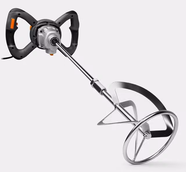 Vonhaus 1600W Electric Paddle Mixer Drill in Orange and Grey