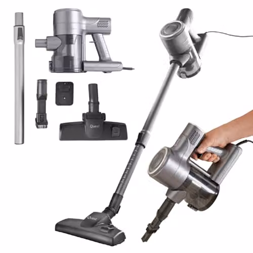 Quest 2-in-1 Handheld and Upright Bagless Vacuum Cleaner in Grey with HEPA Filter and 600W Motor