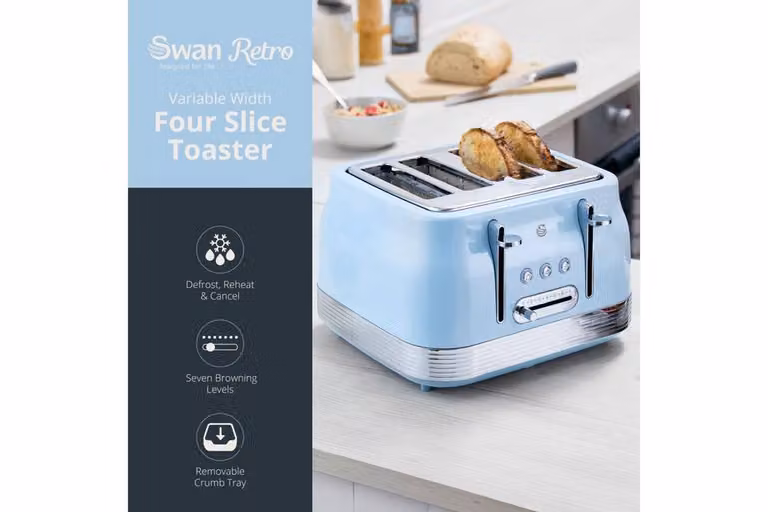 Swan Retro Breakfast Essentials Bundle in Blue