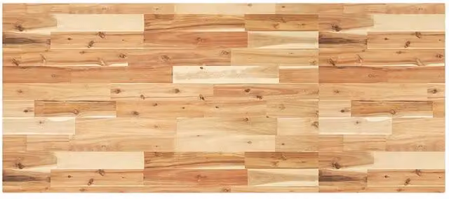 Berkfield Home Rectangular Table Top in Brown Solid Acacia Wood, W/D/H: 140 x 60 x 4 cm