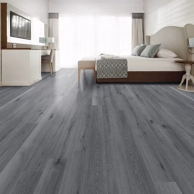 KORVIXA Self-Adhesive Wood Look Vinyl Flooring Plank in Grey, W: 100 cm, L: 200 cm