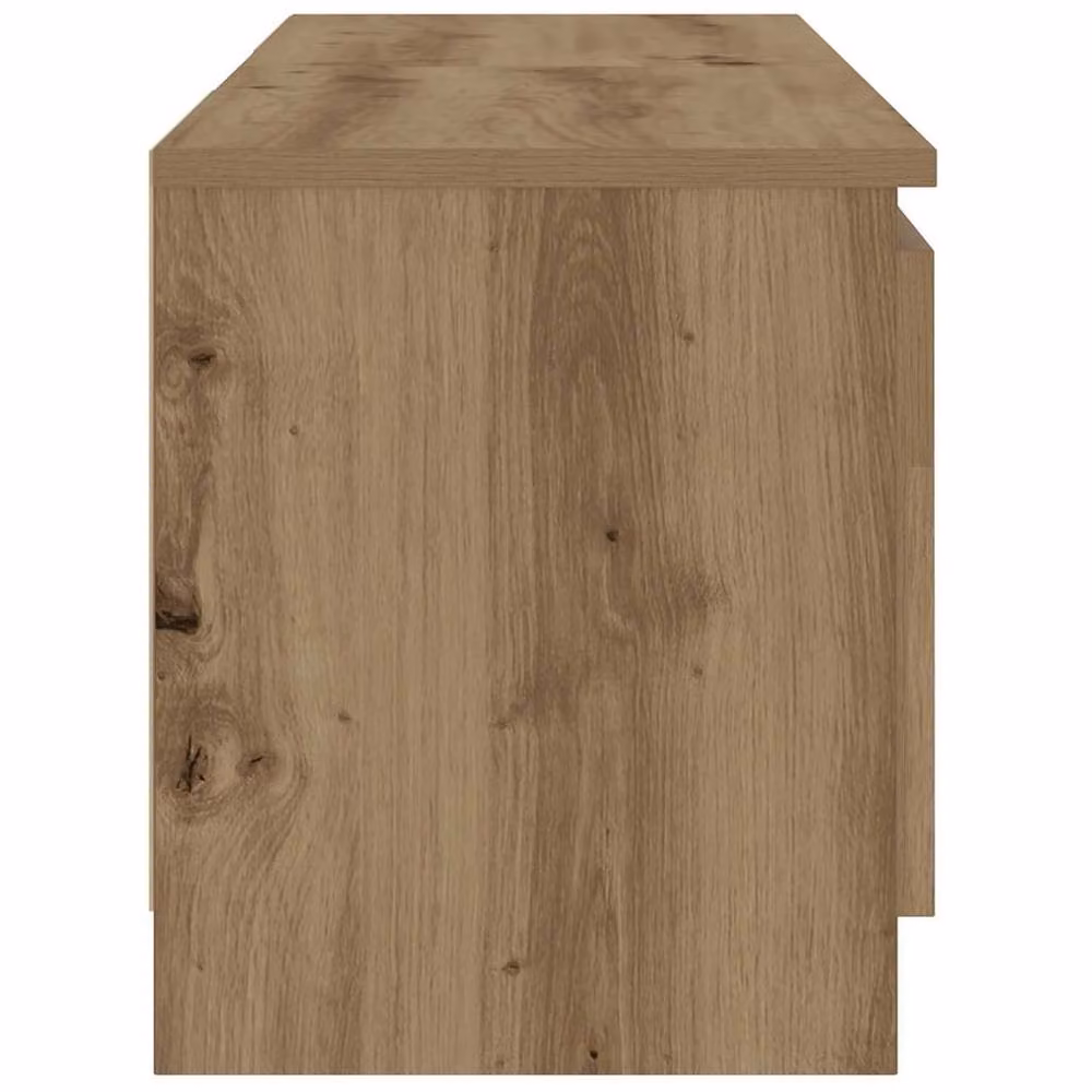 Berkfield Home Modern TV Cabinet with LED Lights in Artisan Oak Brown, W/D/H: 120 x 30 x 36 cm – 5