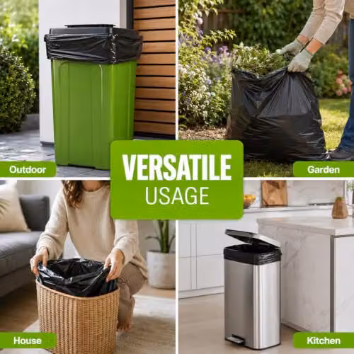 Ecobag Heavy Duty Black Refuse Sacks, 100L, W: 73.6 cm, H: 99.0 cm – 5