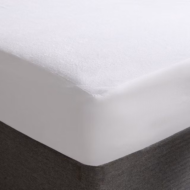 OHS Terry Waterproof Mattress Protector Topper, White, W: 140 cm, L: 200 cm