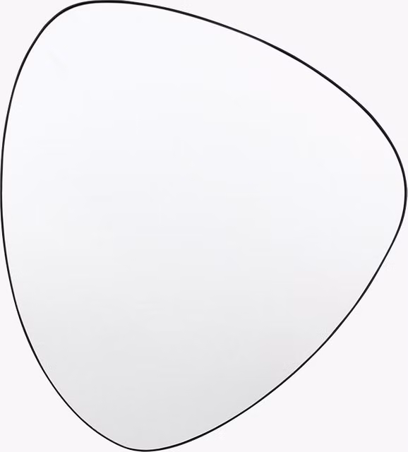 Perch & Parrow Cobble Large Minimalist Wall Mirror in Black