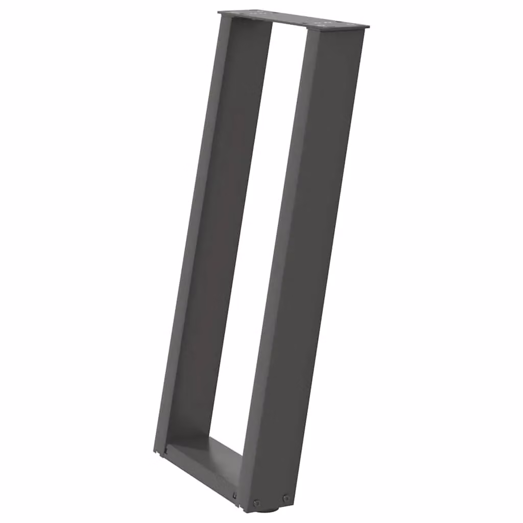 Berkfield Home U-Shaped Console Table Legs, 2 Pieces, Anthracite Black Steel, W: 28 cm, H: 72.5 cm – 2