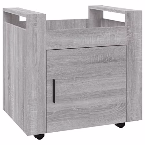 vidaXL Desk Trolley in Grey Sonoma, W/D/H: 60 x 45 x 60 cm
