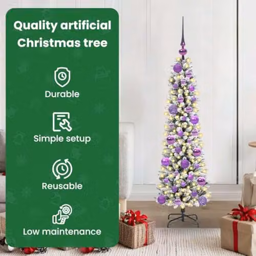 vidaXL Artificial White Christmas Tree, Height: 120 cm – 4
