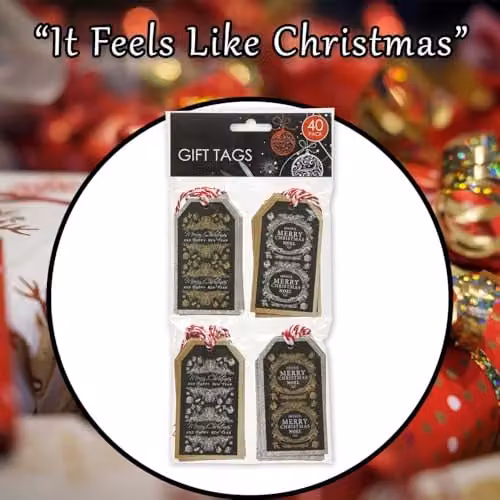 VFM e-Store Christmas Themed Present Labels, Pack of 40, Multicolour – 7