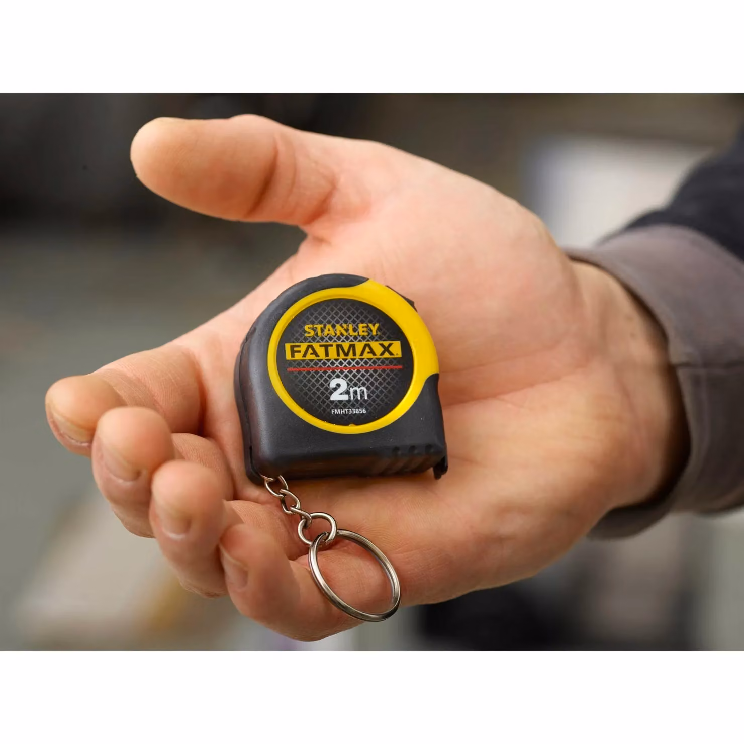 Stanley Key Ring Tape Measure, Yellow and Multicolour, 2 m – 2