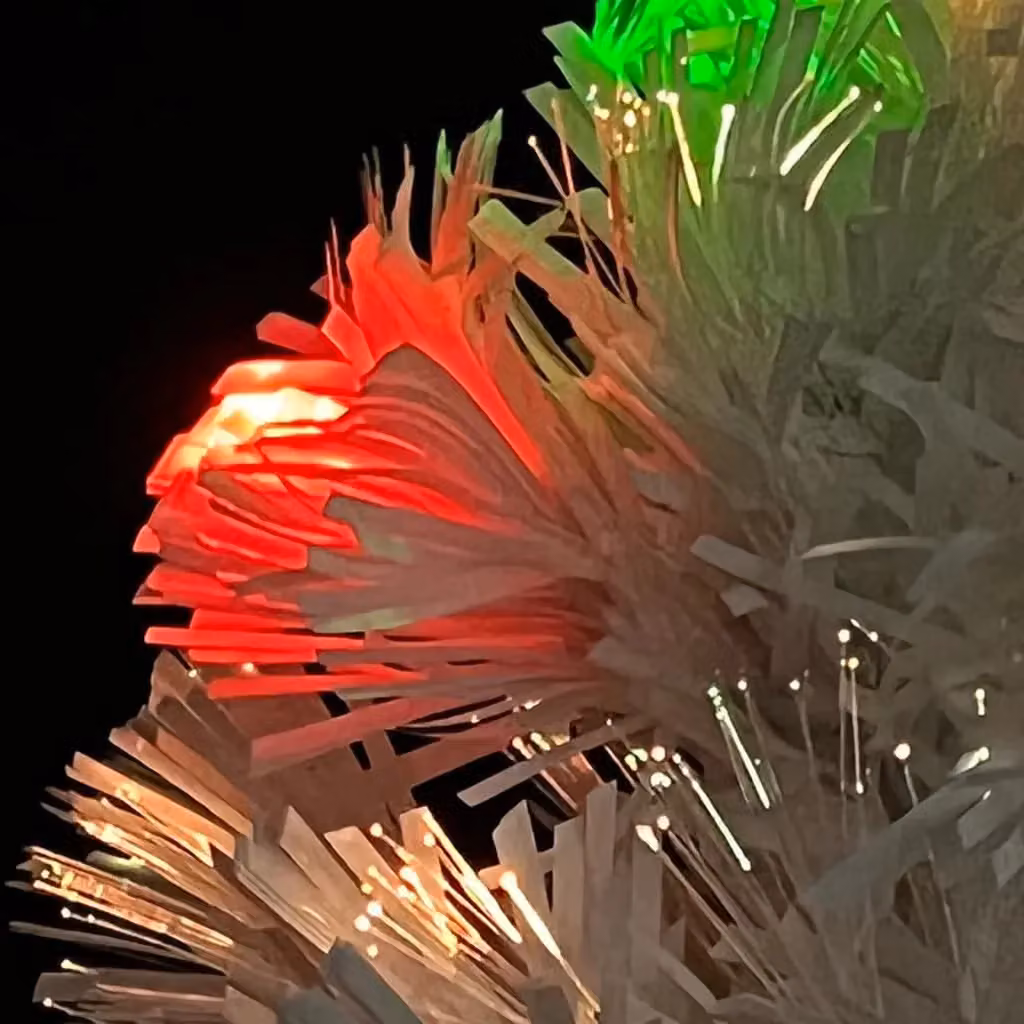 Berkfield Home White Pre-lit Tabletop Artificial Christmas Tree with Fibre Optics, Height: 64 cm – 3