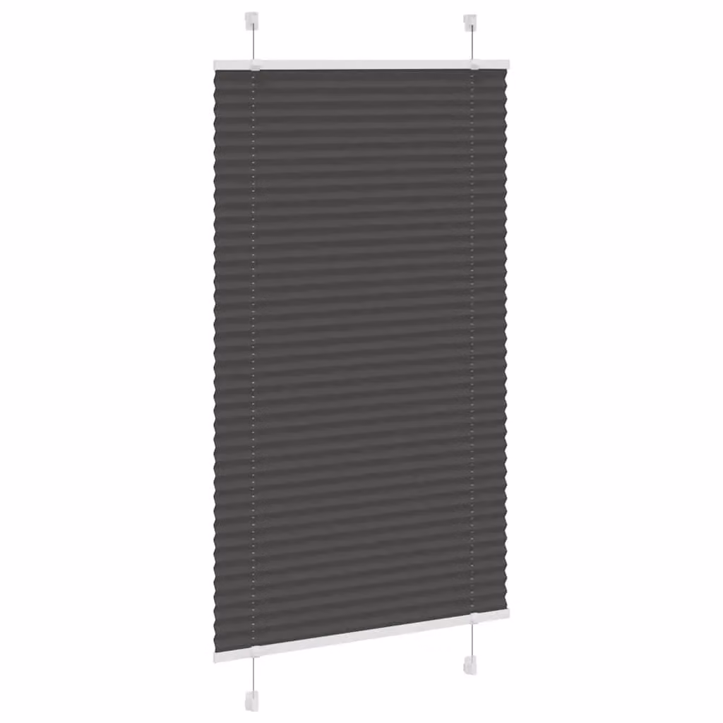 Berkfield Home Single Pleat Black Polyester Semi-Transparent Blind, W: 74.4 cm, H: 150 cm – 3