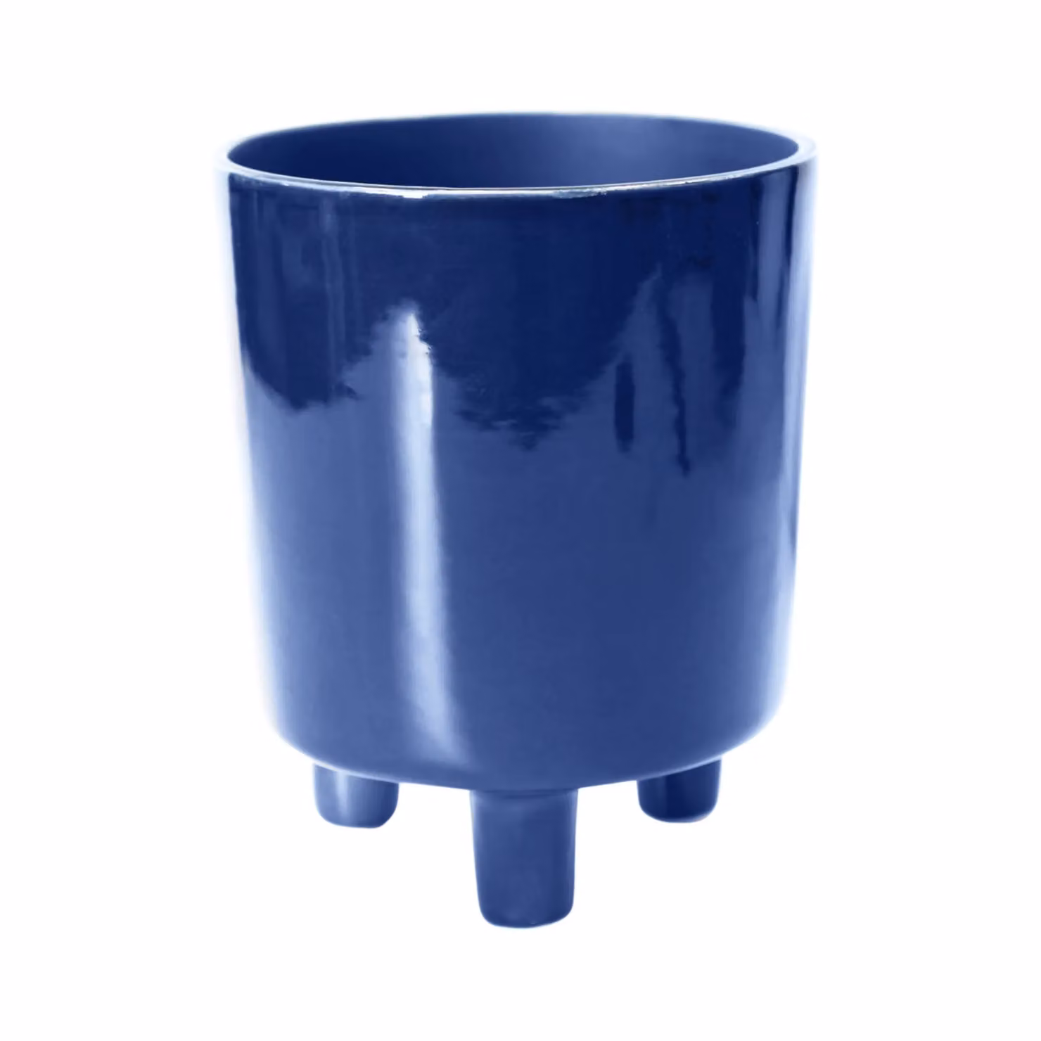 Ivyline Pisa Navy Blue Ceramic Round Tabletop Planter, H: 24 cm, D: 20 cm – 2