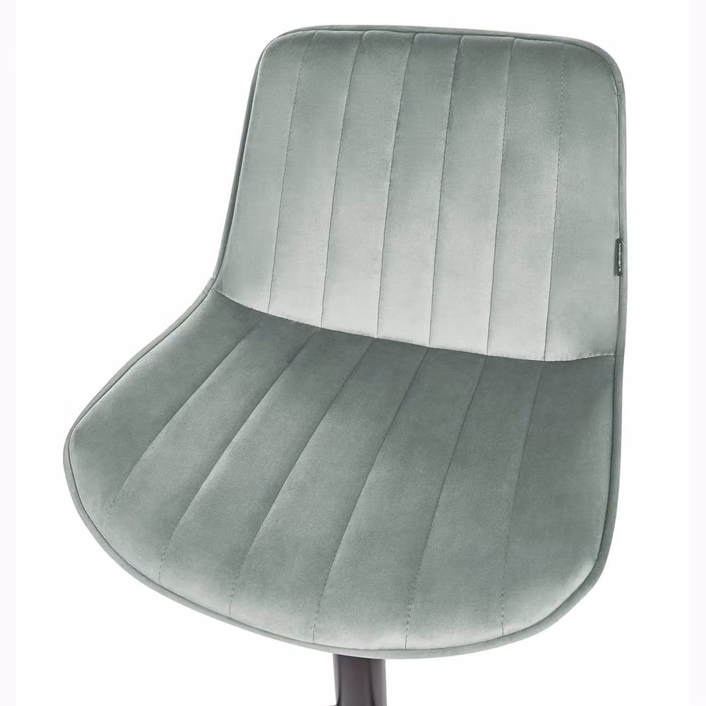 Wyld and Coco Mint Green Velvet Bar Stool Set of 2, Height Adjustable and Swivel – 3