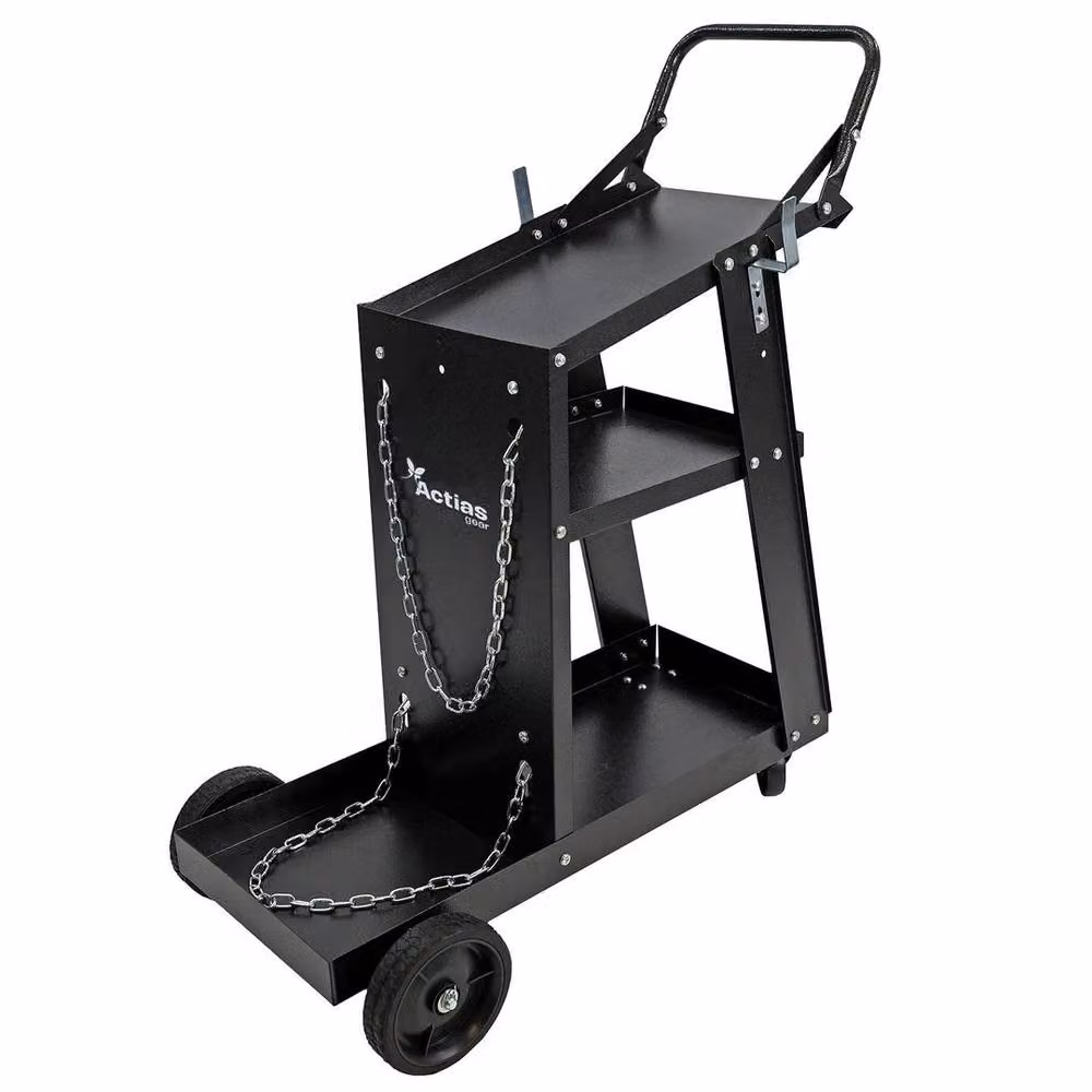 EONLION 3 Tier Rollable Welding Cart Trolley Storage, Black – 4