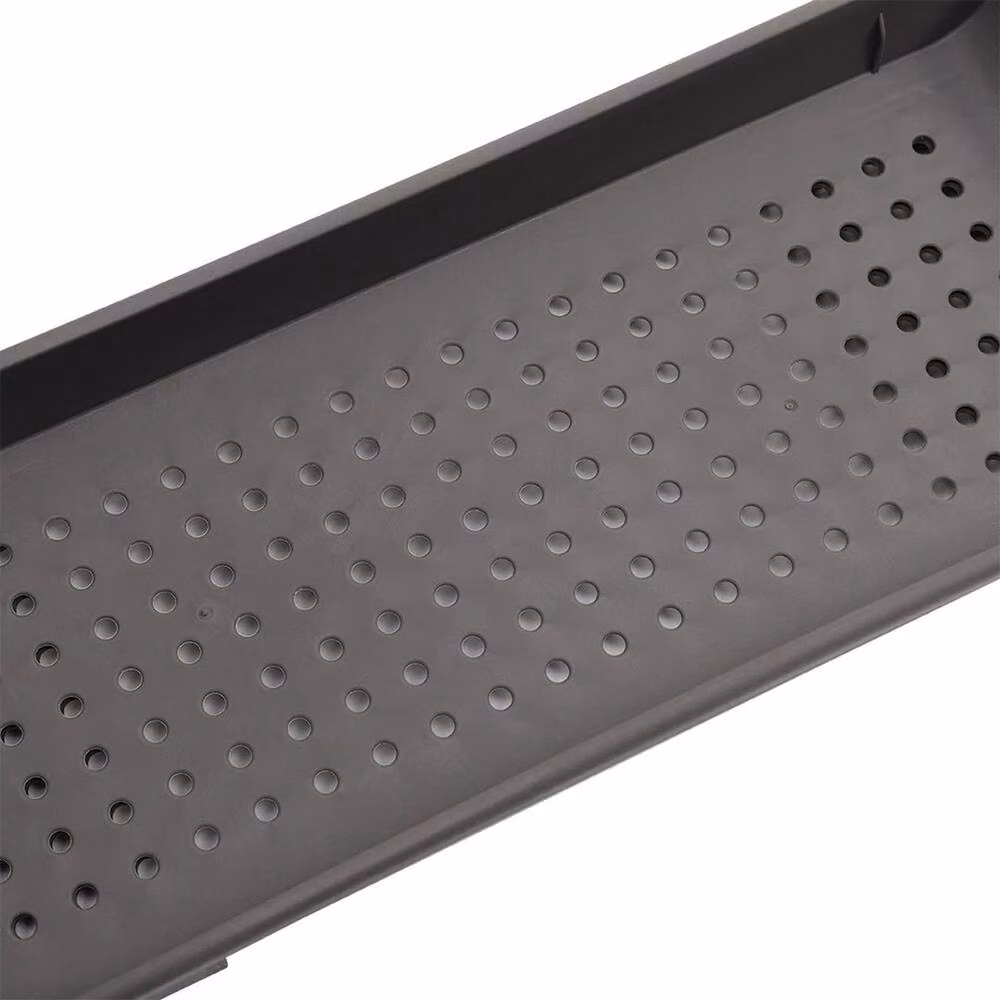 EONLION Grey Extendable and Adjustable Plastic Bath Rack with Drainage – 4