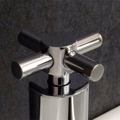 Nes Home Chrome Twin Hot and Cold Bath Taps in Silver – 2
