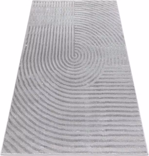 RugsX Balance Grey Rectangular Rug with High-Low Effect, W: 140 cm, L: 190 cm