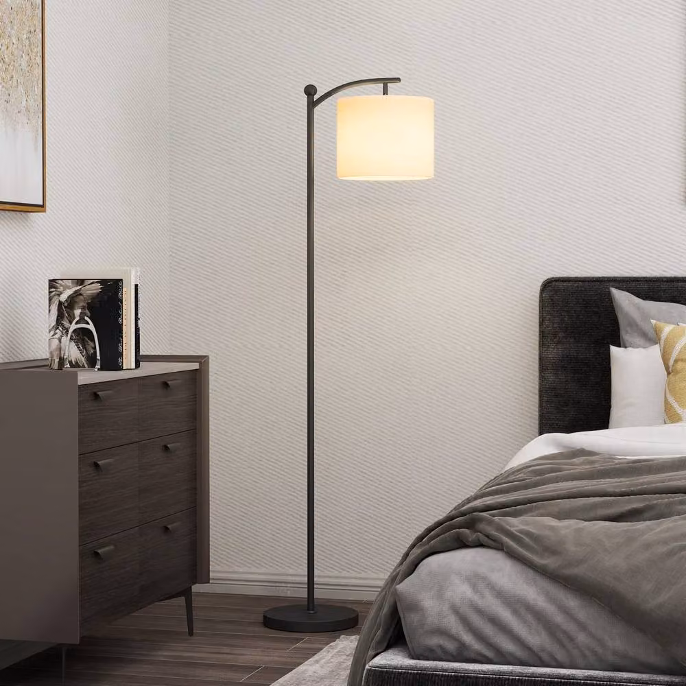 Wyld Haus Mota Nelo Black Metal LED Floor Lamp with Remote Control – 3
