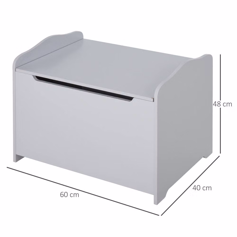 STILVORA Children's Storage Chest in Grey with Soft-Close Lid – 2
