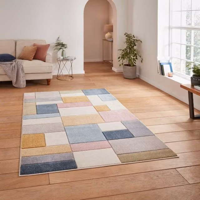 Terrys Modern Geometric Rectangular Rug in Multicolour