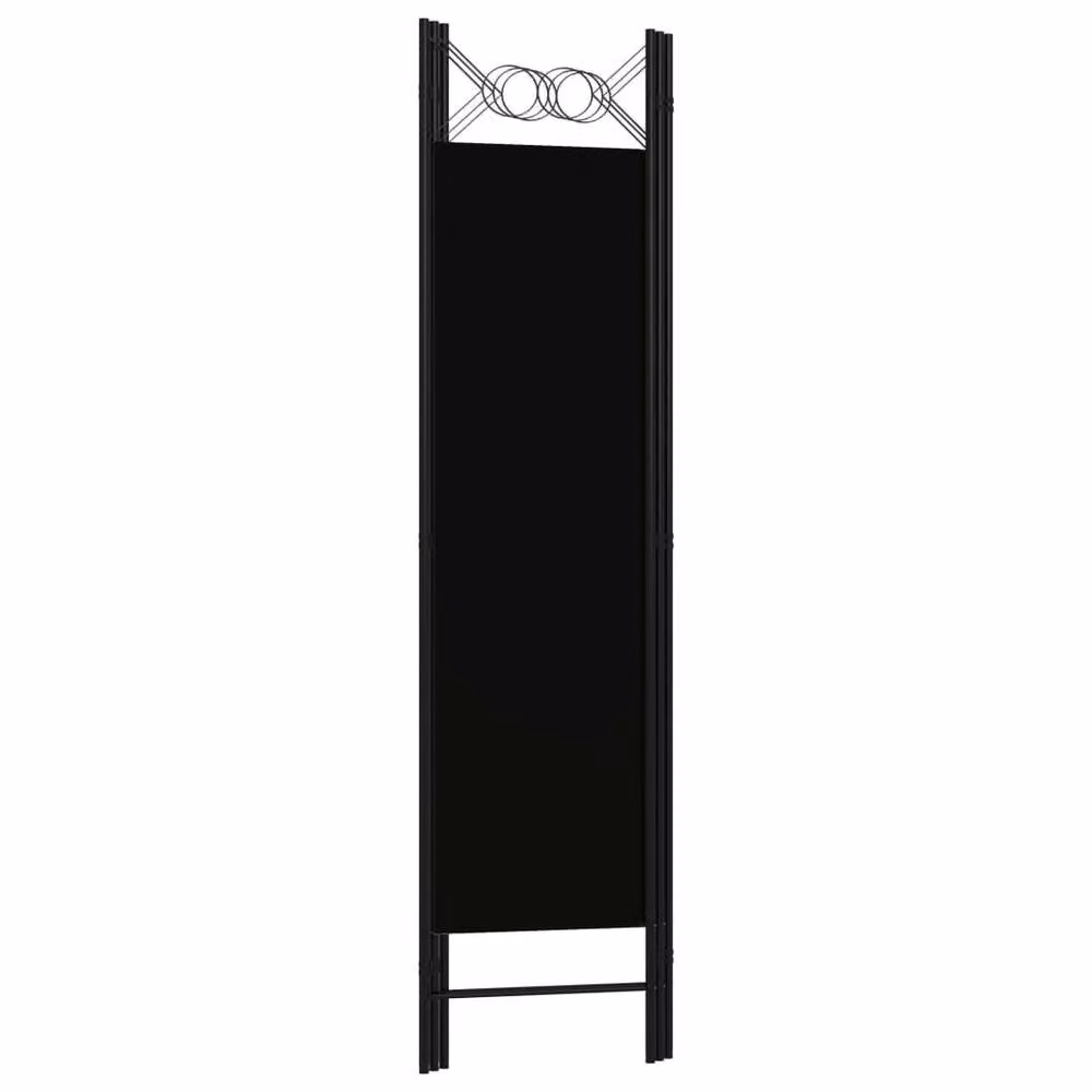 Berkfield Home Practical 3-Panel Room Divider in Black Metal, W: 120 cm, H: 180 cm – 3