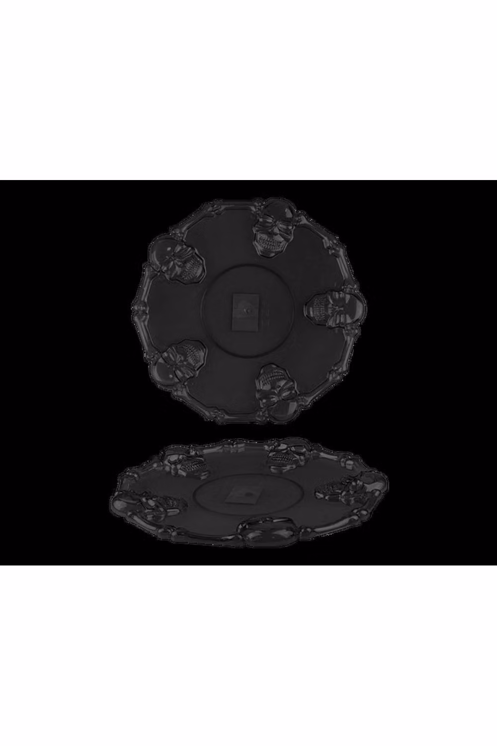KDMD Skull Serving Platter, Black, 3 Pack, Diameter: 35 cm – 2