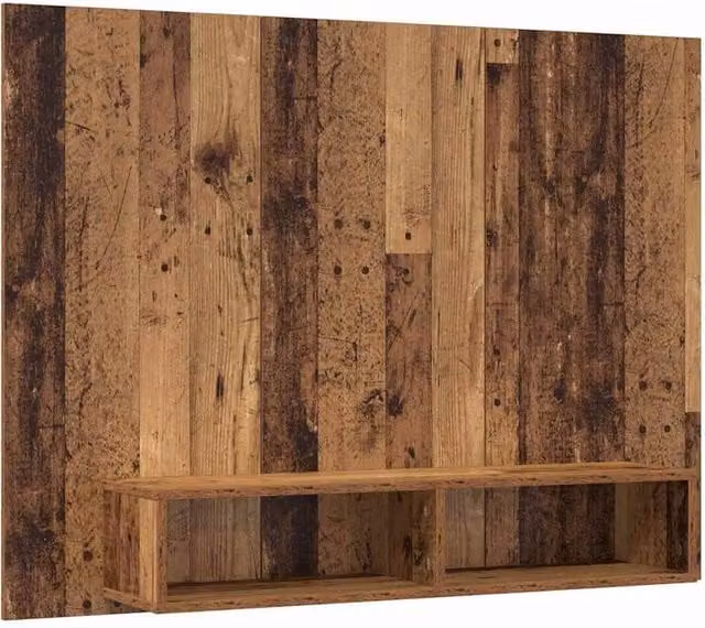 Berkfield Home Rustic Wall TV Cabinet in Brown Engineered Wood – 1