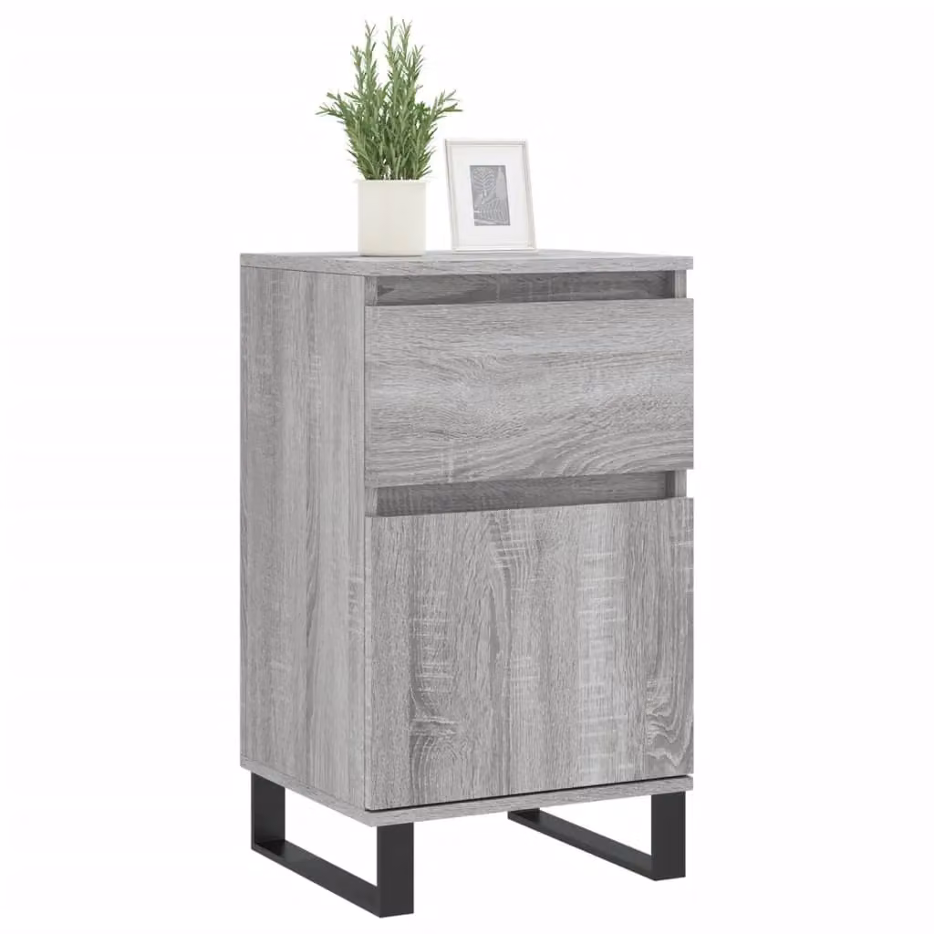 Berkfield Home Set of 2 Grey Sonoma Sideboards in Engineered Wood W/D/H: 40 x 35 x 70 cm – 2