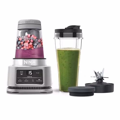 Ninja Foodi Power Nutri Blender 2-in-1, 1100W, Silver, CB100UK – 1