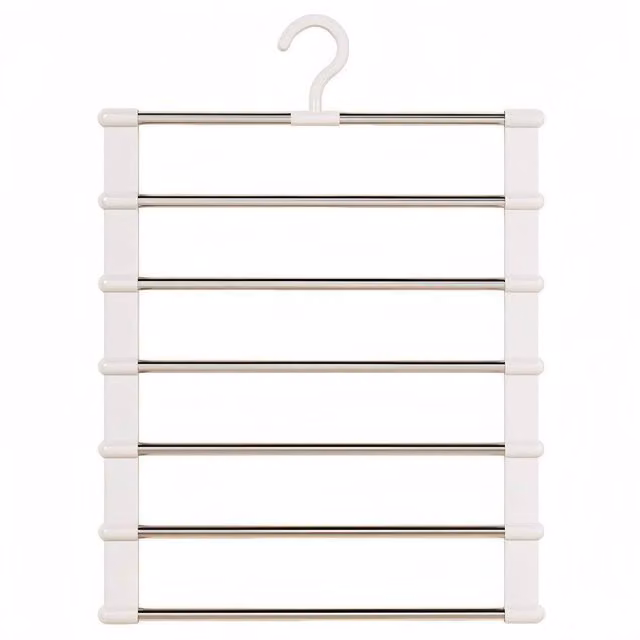 SPETLEK Non-slip Telescopic Pants Storage in White and Silver, Large – 1