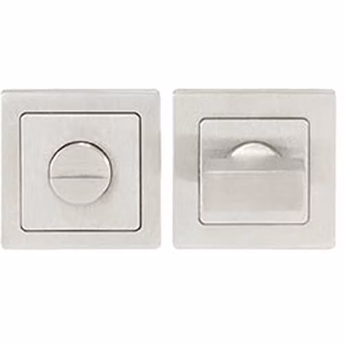 Loops Thumbturn Lock and Release Handle with Concealed Fix Square Rose in Satin Stainless Steel Silver