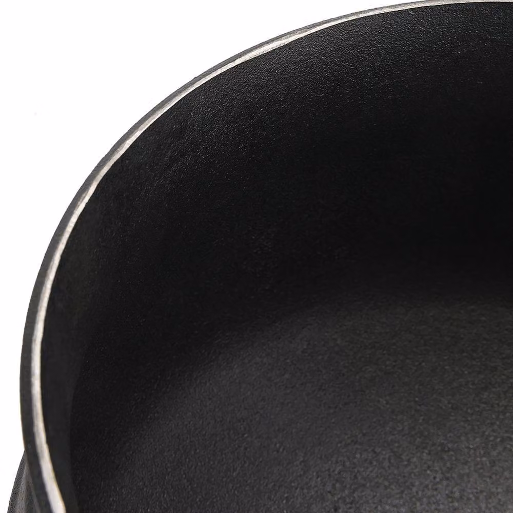 Garden Sanctuary 6L Black Cast Iron Casserole Cauldron with Glass Lid – 5