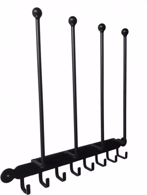 Poppyforge Wall Mounted Metal Boot Rack in Black, D7.6 x W36.8 x H53.3 cm