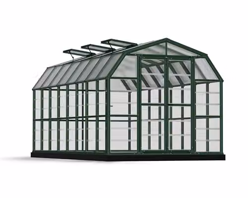 Palram Canopia Grand Gardener Greenhouse with Green Polycarbonate Frame, W: 264.7 in, H: 238.2 in, L: 512.9 in – 1