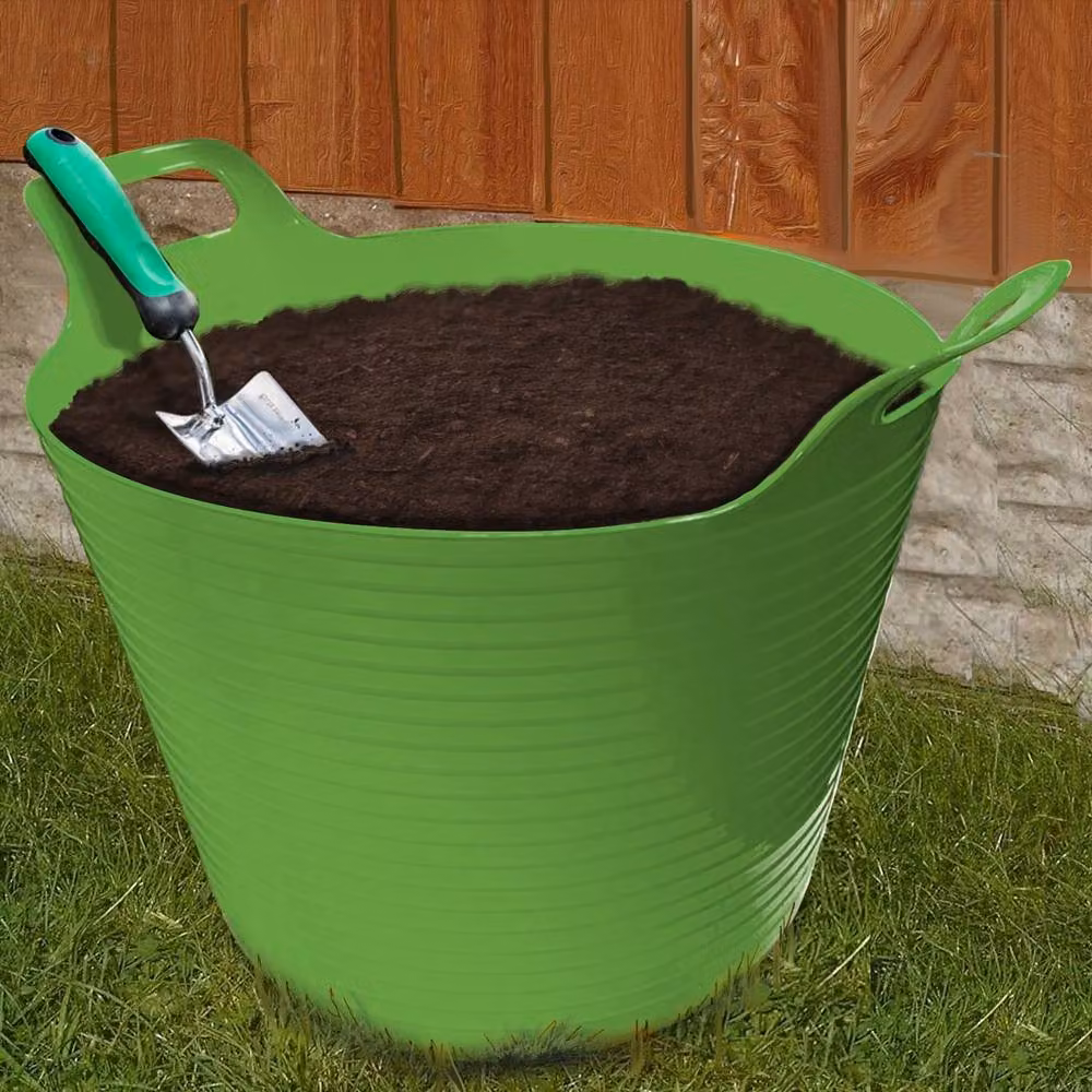 EONLION Green Foldable Plastic Bucket Storage for Garden with Handles, Height: 100 cm – 2