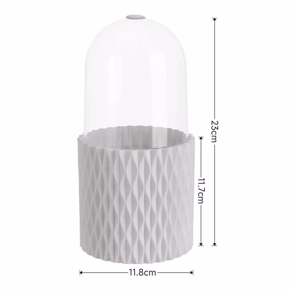 EONLION 360 Rotating Makeup Brush Storage Box in White, W/D/H: 5 x 5 x 5 cm – 2