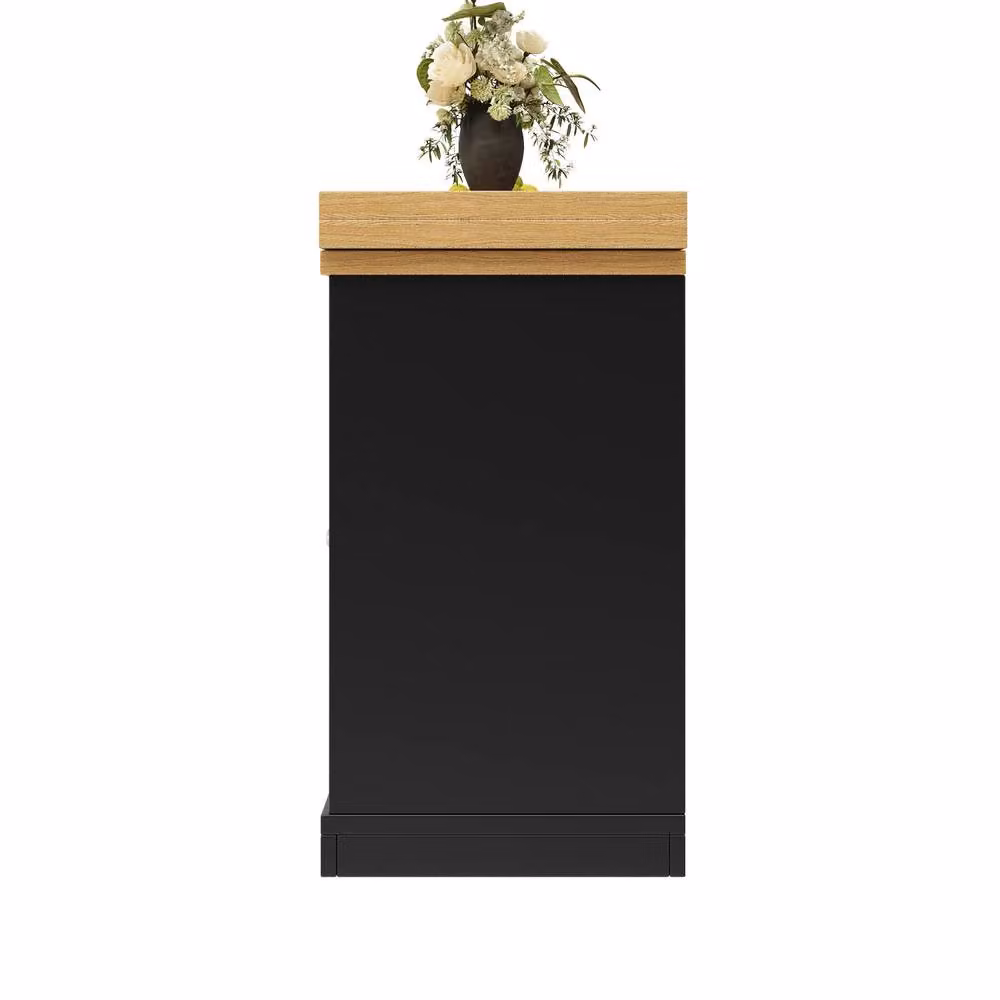 Merax Extendable Kitchen Island with Swivel Breakfast Bar and Wine Storage in Black, W: 120 cm, H: 73.5 cm – 7