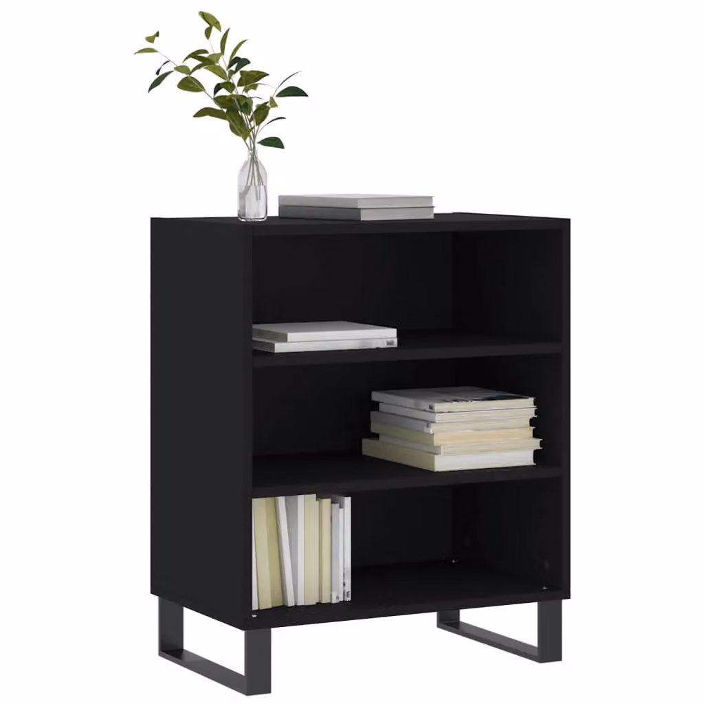Berkfield Home Black Classic Sideboard in Matt Engineered Wood W: 57 cm, D: 35 cm, H: 70 cm – 3