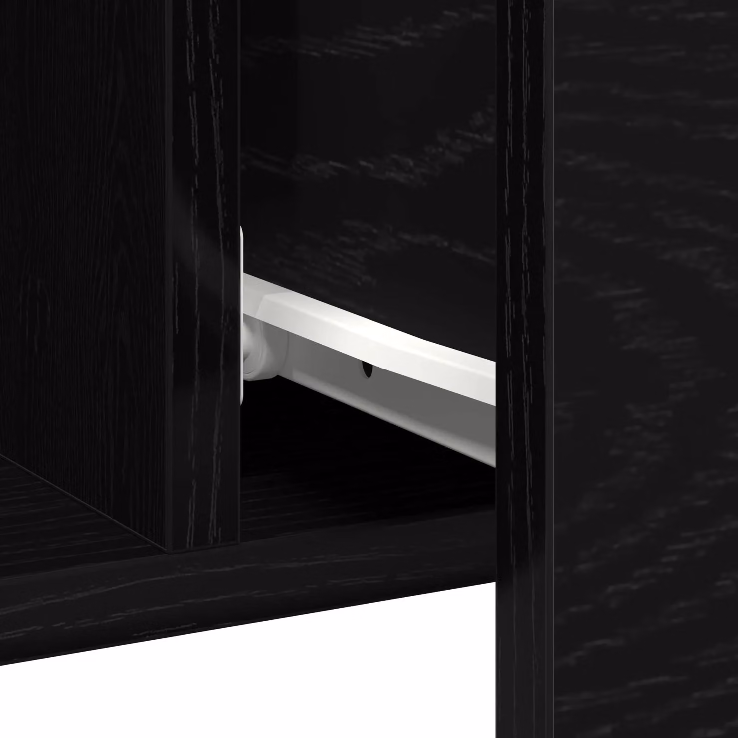 Berkfield Home Black Oak Sideboard in Matt Black, W/D/H: 100 x 36 x 60 cm – 5