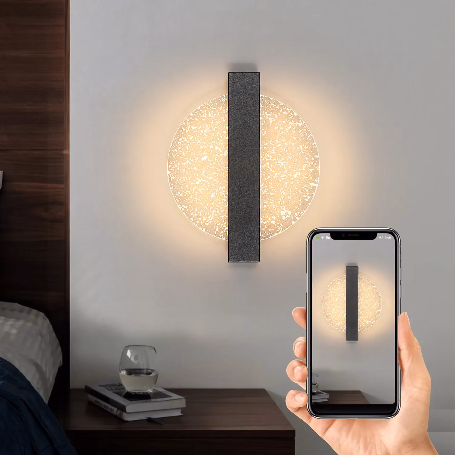 COMELY 12W Round LED Modern Wall Lamp in Black – 6