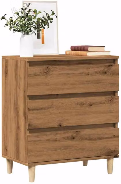 Berkfield Home Artisan Oak Sideboard in Brown, W/D/H: 60 x 35 x 70 cm – 1
