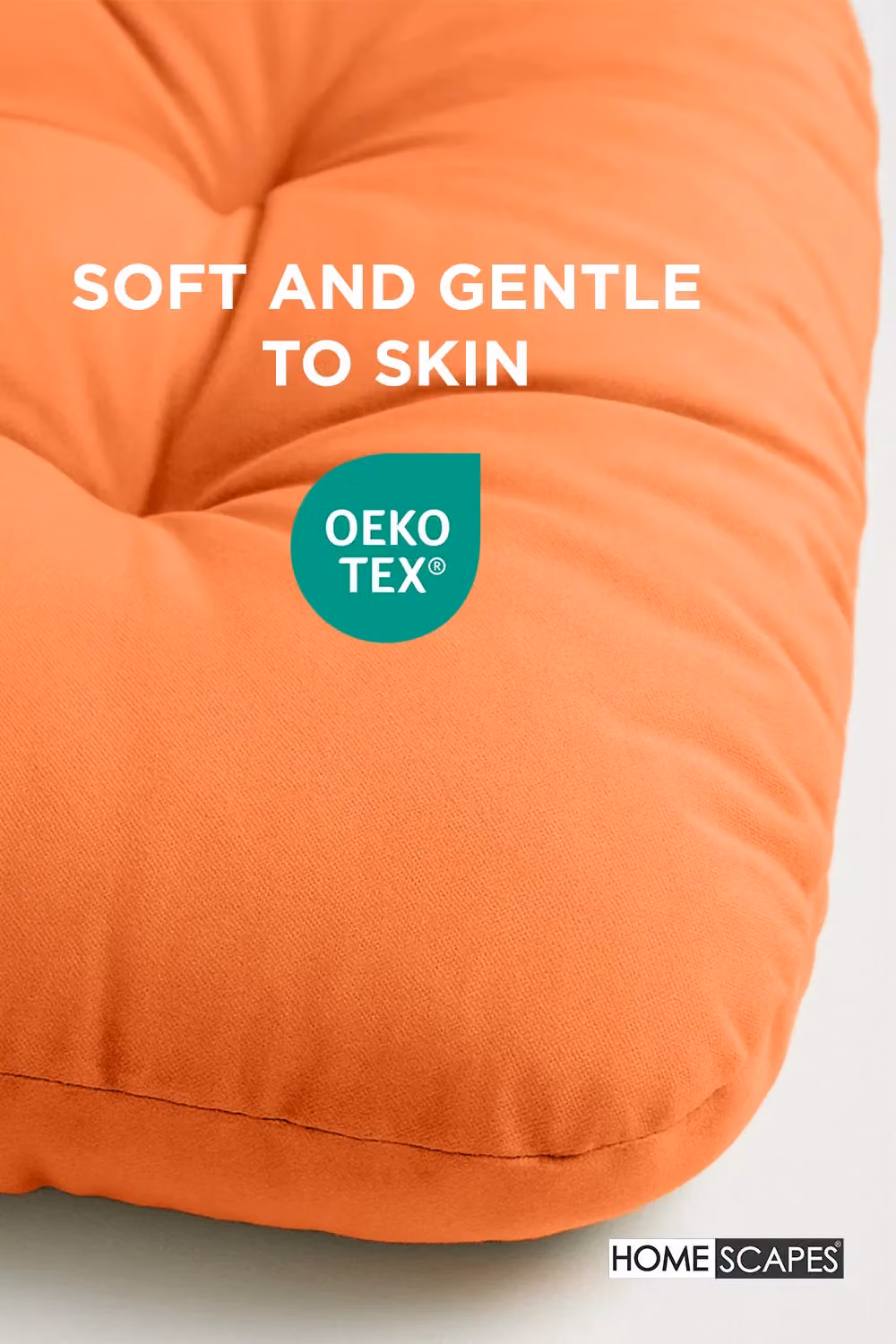Homescapes Luxury Egg Chair Cushion in Burnt Orange, 100% Cotton, W: 80 cm, H: 120 cm – 2
