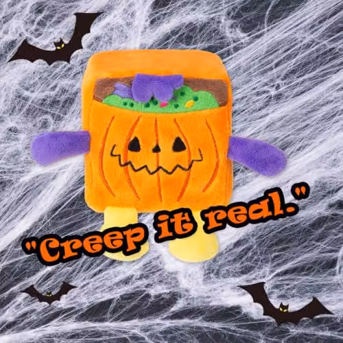 VFM e-Store Halloween Squishy Cube Plush Party Decoration, Orange, 10 x 10 x 17 cm – 4