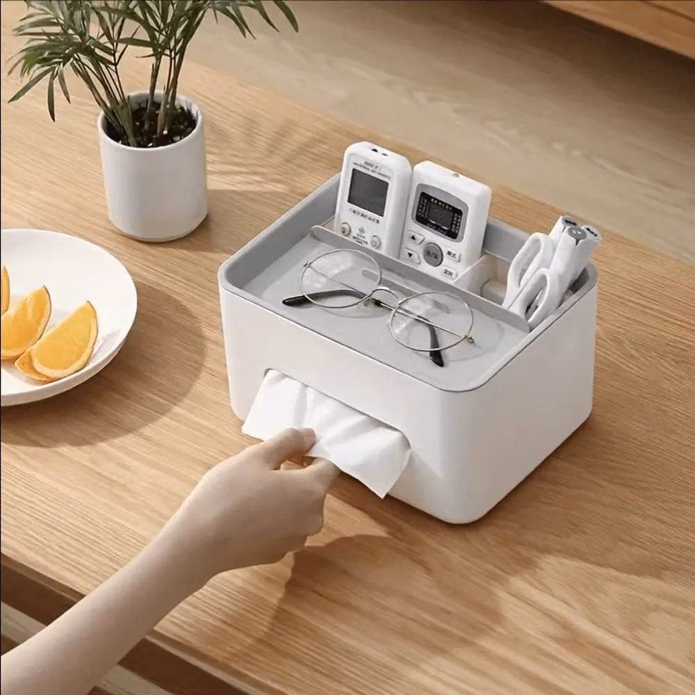 KORVIXA White Plastic Wet Wipes Dispenser Tissue Box – 2