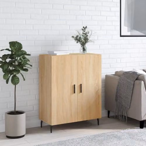 vidaXL Modern Sideboard in Brown Sonoma Oak, W/D/H: 69.5 x 34 x 90 cm – 2
