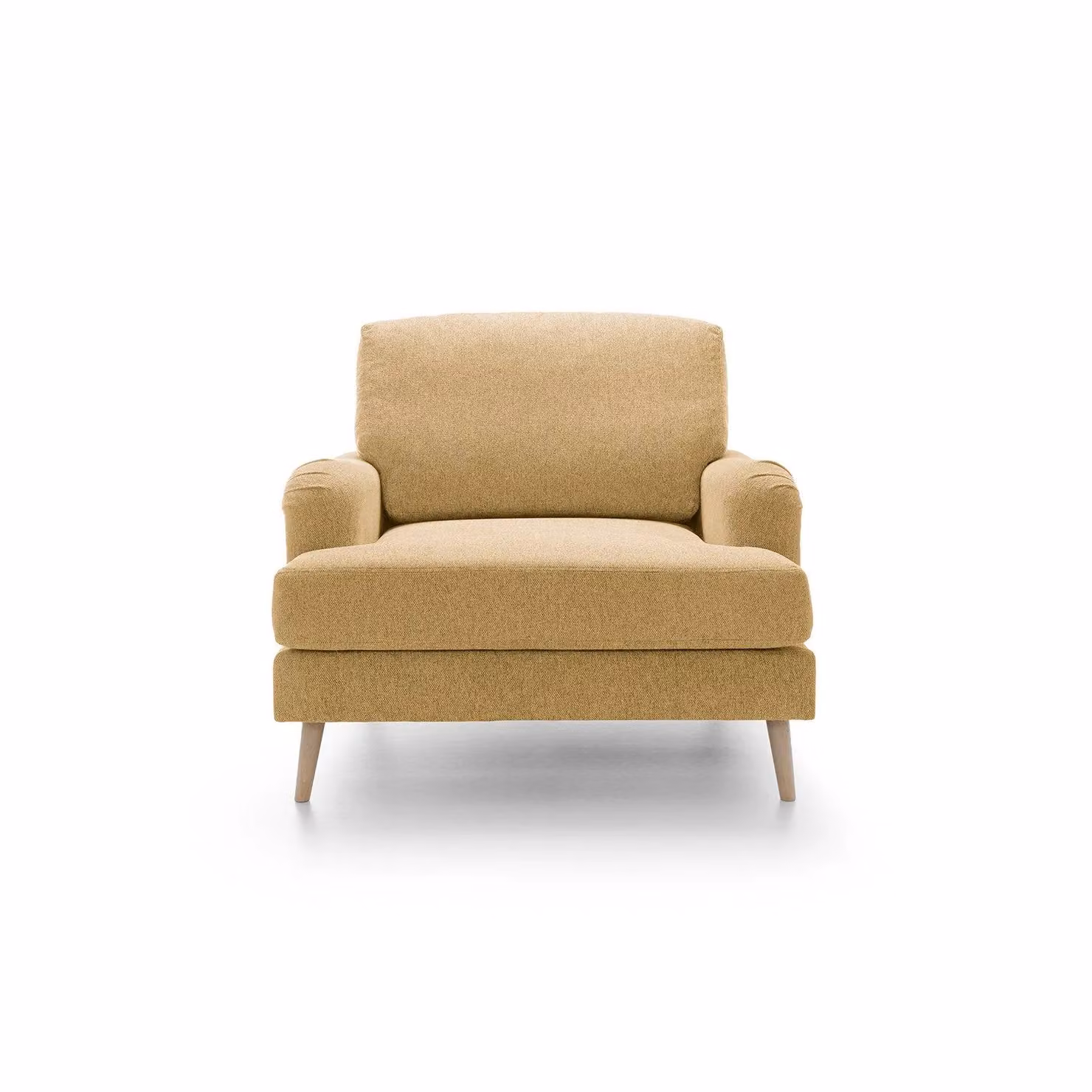 Abakus Direct Harper Armchair in Brown and Beige Fabric – 1