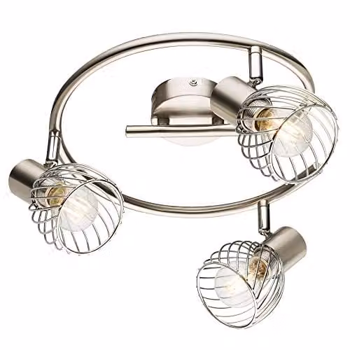 Globo Lighting Texas Ceiling Spotlight Cluster in Grey with 3x E14 Adjustable Heads – 1