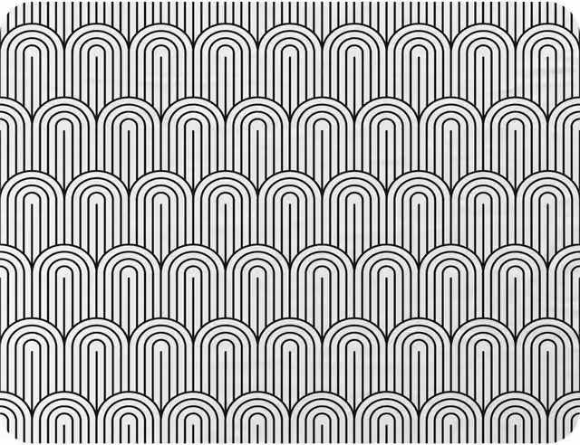 Benjamin Tate Design Geometric Curves Fleece Blanket in Black, Beige and White, W/D/H: 120 x 150 cm – 2