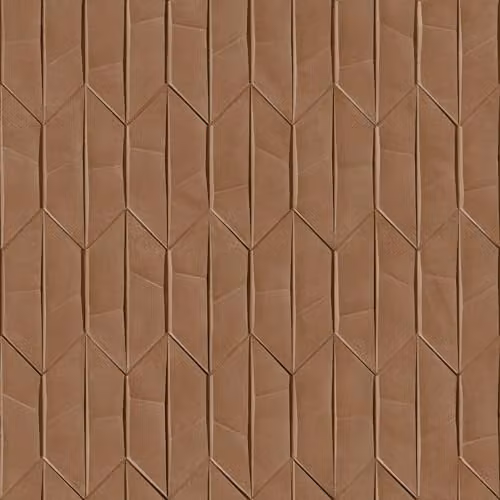 Grandeco Sveg Cut Stone Textured Wallpaper, Brown and Orange